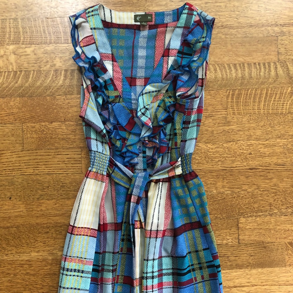 Anthropologie plaid tunic size 0
